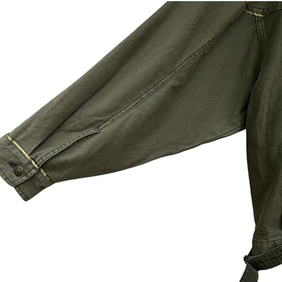 Free People Slouchy Military Jacket Size S in Moss Relaxed Boxy Oversized Fit - Picture 9 of 9